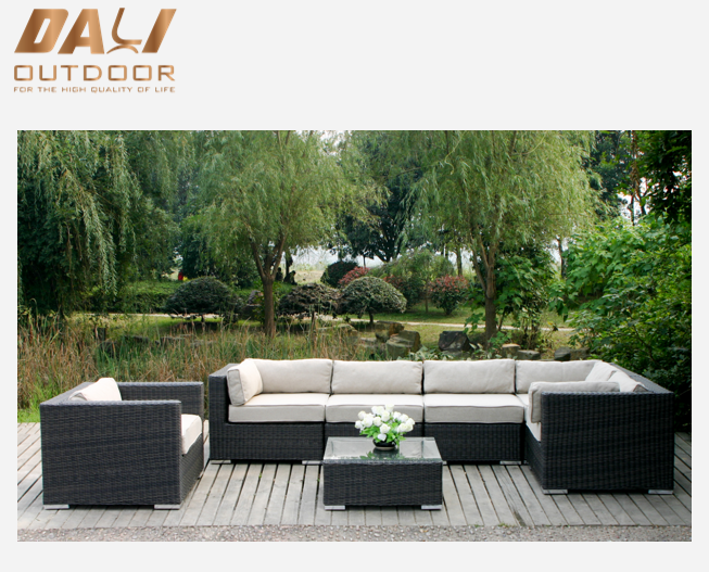 Set sofa outdoor rotan taman cuaca OEM